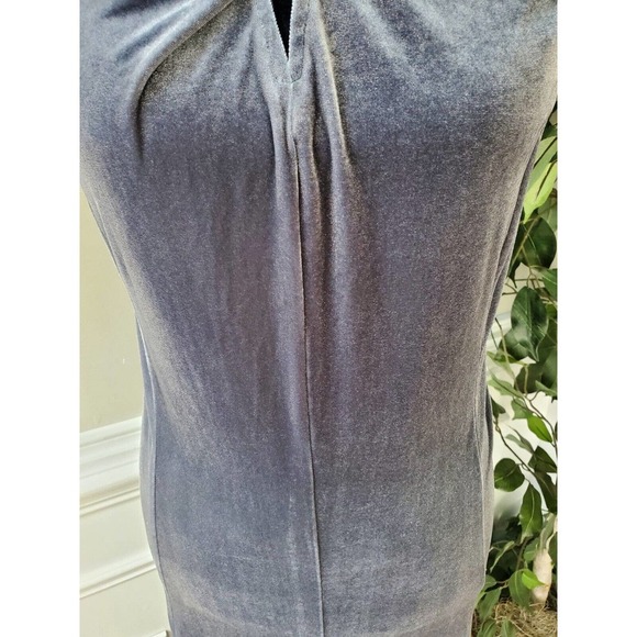 Susan Graver Women's Solid Gray Polyester Sleeveless Knee Length Dress Size 2XL - Picture 3 of 12